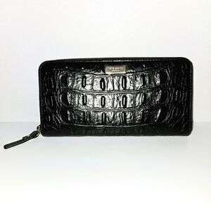 KATE SPADE Wallet Rialto Place Neda Clutch Black Leather Croc Embossed NWOT